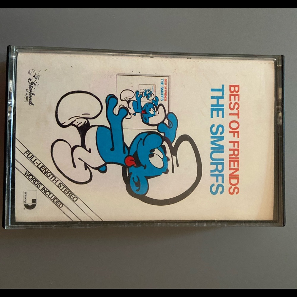 The Smurfs cassette tape with 12 songs 1982